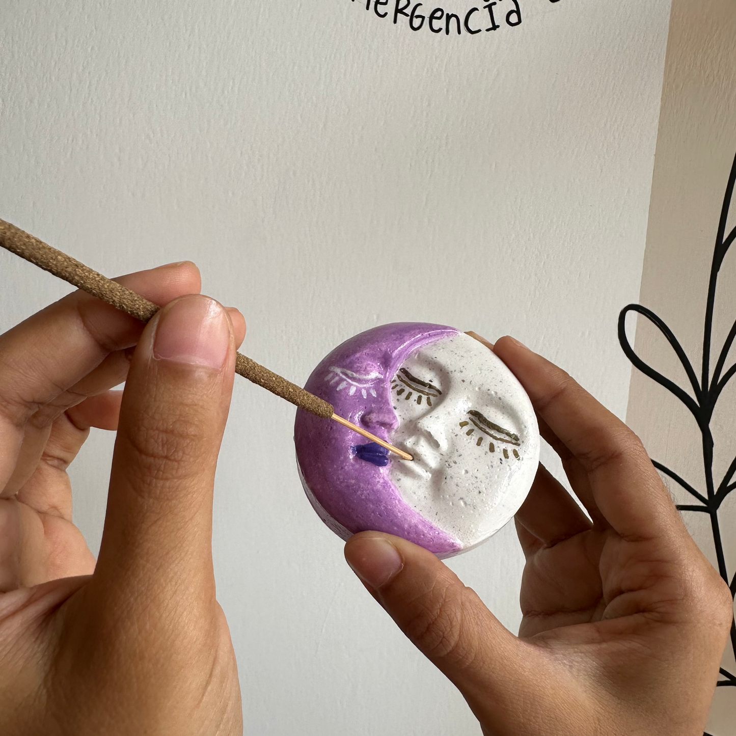 Porta incienso sol y luna