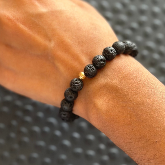 Pulsera piedra volcanica