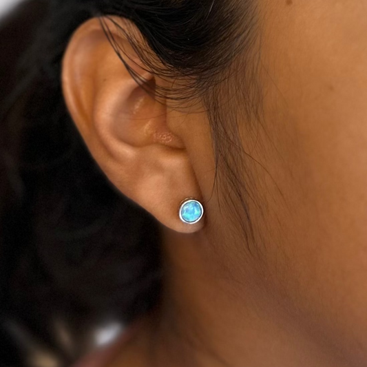 Aretes de ópalo de Etiopía
